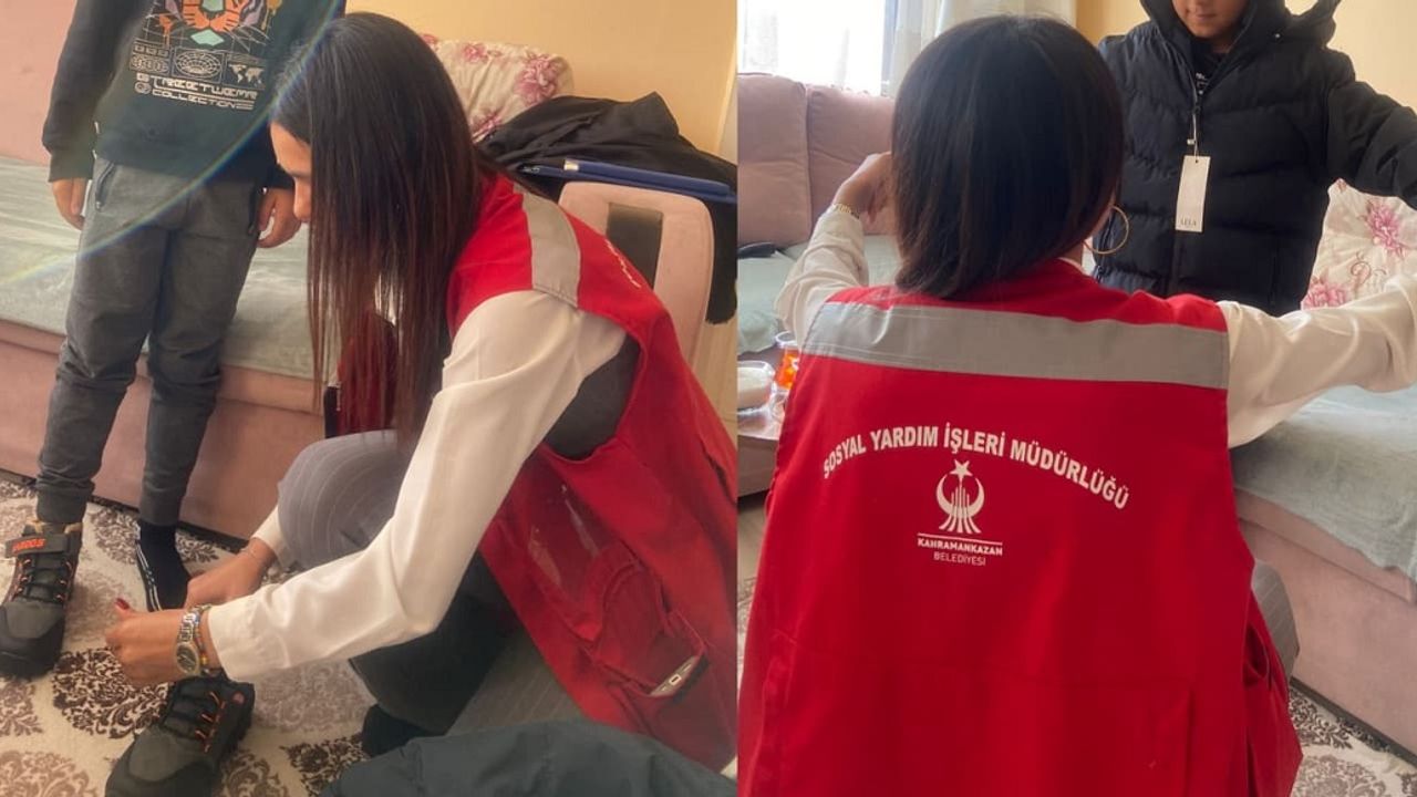 Kahramankazan’da çocuklara özel kışlık giyecek desteği