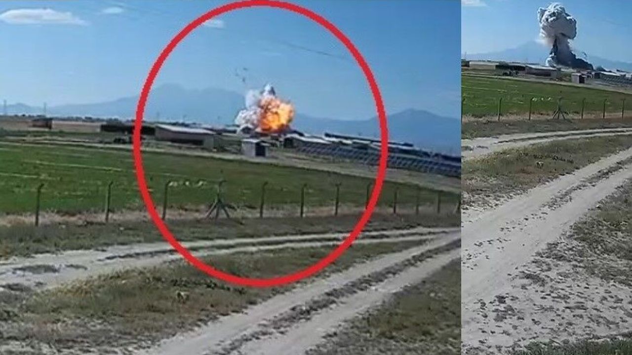 Havai fişek fabrikasındaki patlama güvenlik kamerasında