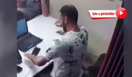 Tamir sırasında cep telefonunun bataryası patladı: Panik anları kamerada