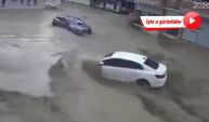 Samsun Havza’da felakete neden olan selin geliş anları kamerada!