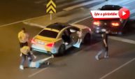 Trafikteki tartışma, yol kesip kavgaya dönüştü: O anlar kamerada