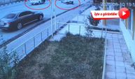 El freni çekilmeyen otomobili, belediye çalışanları son anda durdurdu