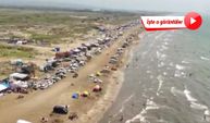 Hatay'da plajlar otoparka döndü: Adım atacak yer kalmadı!