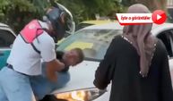 Yol verme tartışmasında motokurye vahşeti: Kaputa yatırıp defalarca yumrukladı!