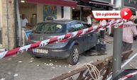 Otomobilin kaldırımdaki yayaların arasına daldığı kaza kamerada: 5 yaralı