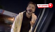 Taksiye tekme atıp şoförü tehdit eden şahıs tutuklandı: O anlar kamerada