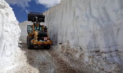 Hakkari'de haziran ayında ekiplerin karla mücadelesi devam ediyor