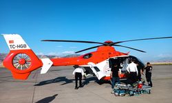 Şırnak’ta ambulans helikopter yüksekten düşen hasta için havalandı