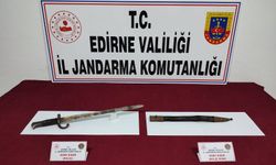 Edirne'de Osmanlı Dönemi'ne ait 150 yıllık kılıç ele geçirildi