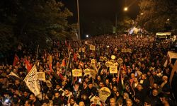 İsrail'in Gazze'deki hastane saldırısı Ankara'da protesto ediliyor