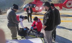 Van'da ambulans helikopter, göğüs hastaları için havalandı