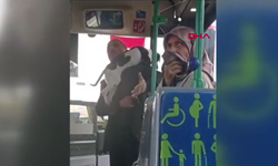 Çekmeköy'de kucağında köpekle otobüse binmek isteyen kişi şoför ve yolcularla tartıştı