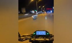 Bursa’da iki motosikletli yüzüstü yatarak yarıştı