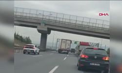 TEM'de zincirleme kaza anı kamerada: 4 yaralı