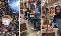 YouTube içerik üreticisi, metroda yolcunun üzerine pislik dolu kovayı boşalttı