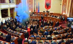 Arnavutluk Meclisi'nde yine gerginlik: Sis bombası atıldı