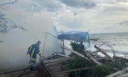 Çanakkale'de restoran yandı ve kullanılamaz hale geldi