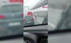 İstanbul’da motosikletlilere köprüde metrobüs perdesi