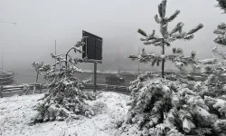 Bolu Dağı'nda kar yağışı devam ediyor