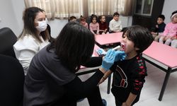 Ankara Yenimahalle'de miniklere diş taraması yapıldı
