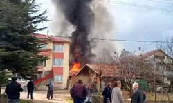 Bolu'da yangında ev, ahır ve samanlık yandı: 2 hayvan kesildi