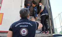 Mercimek yüklü TIR'ın dorsesinden 40 kaçak göçmen çıktı