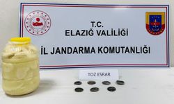 Elazığ'da peynir bidonunda esrar yakalandı