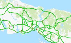 İstanbul’da trafik yoğunluğu haritası yeşile boyandı