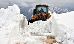 Nemrut Dağı'nda 6 metre karla mücadele