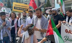 Üniversite öğrencilerinden 'Özgür Filistin' yürüyüşü