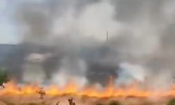 Diyarbakır'da bahçe yangını çıktı, fırtınada da 4 evin çatısı uçtu