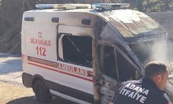Adana'da ambulansta çıkan yangın söndürüldü