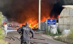 Antalya'da geri dönüşüm merkezinde çıkan yangın hasara yol açtı