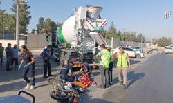 Gaziantep’te, beton mikseri ile çarpışan motosiklet sürücüsü öldü