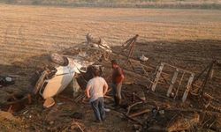 Manisa'da tarlaya uçan otomobilin sürücüsü öldü