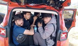 Kırklareli'nde polisten kaçan otomobilde 9 kaçak göçmen çıktı