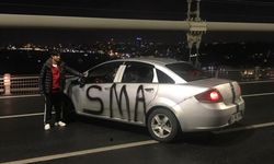 15 Temmuz Şehitler Köprüsü'nde 'SMA' eylemi: Şahıs gözaltına alındı