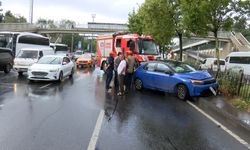 Kağıthane'de otomobilin üzerine ağaç devrildi