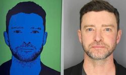 Justin Timberlake'in sabıka fotoğrafı sanat galerisinde