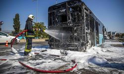 Antalya’da otobüste seyir halindeyken yandı