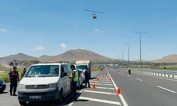 Kayseri'de Cayrokopter destekli trafik denetimi