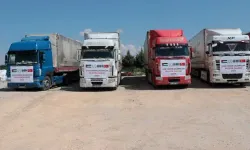 Kilis'ten Gazze'ye 80 tır yardım malzemesi yola çıktı