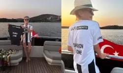Sharon Stone'a, Bodrum'da Beşiktaş forması hediye edildi