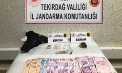 Tekirdağ’da evlerinde uyuşturucu ve tabanca ele geçirilen 3 şüpheli tutuklandı