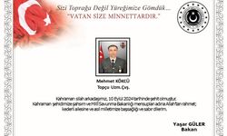 MSB: İzmir'de rahatsızlanan uzman çavuş şehit oldu