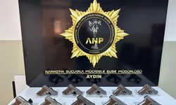 Aydın’da otomobilinde 10 tabancayla yakalanan şüpheli tutuklandı