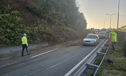 Artvin'de heyelan yolu kapattı