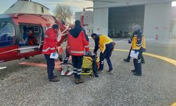 Erzurum Tekman'da kalp krizi geçiren kişi ambulans helikopterle hastaneye yetiştirildi