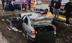 Karabük'te su kanalına düşen otomobilin sürücüsü öldü, 3 kişi yaralandı