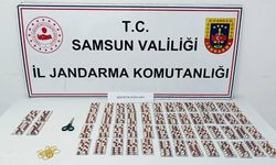 Samsun'da 4 bin 555 sentetik ecza hapı ele geçirildi